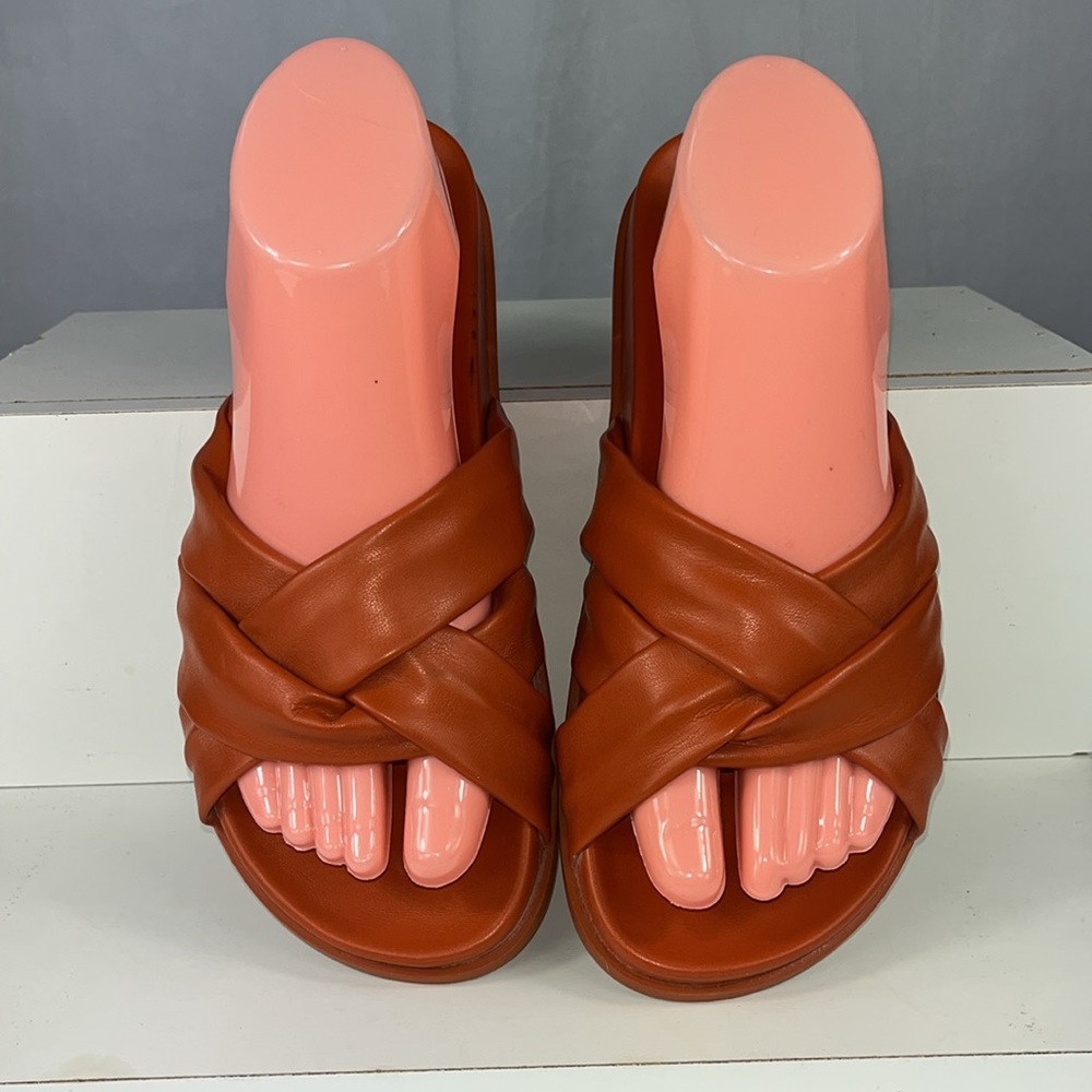 Anthropologie Silent D Helena Sandals in Terra Cotta. - Picture 5 of 10